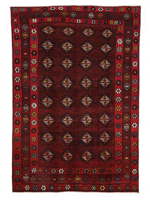 206X300 Tapete Turcomano Oriental Preto/Vermelho Escuro (Lã, Pérsia/Irão) Carpetvista