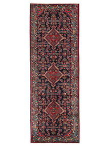 109X307 Alfombra Oriental Hamadan De Pasillo Negro/Rojo Oscuro (Lana, Persia/Irán) Carpetvista