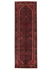 Hamadan Rug 106X315 Runner
 Black/Dark Red Wool, Persia/Iran Carpetvista