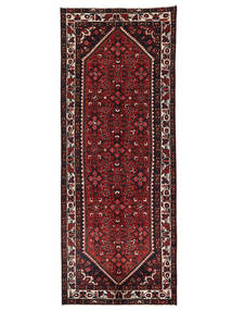 絨毯 ペルシャ ハマダン 109X280 廊下 カーペット ブラック/ダークレッド (ウール, ペルシャ/イラン)
