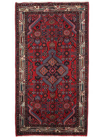  Persian Hamadan Rug 78X141 Black/Dark Red (Wool, Persia/Iran)