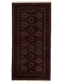 絨毯 ペルシャ バルーチ 127X251 ブラック/茶色 (ウール, ペルシャ/イラン)