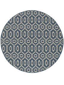 Zellige Indoor/Outdoor Rug Washable Ø 200 Blue/Beige Round