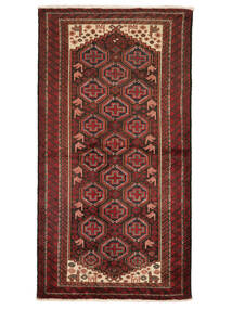 Baluch Rug Rug 120X218 Black/Dark Red (Wool, Persia/Iran)