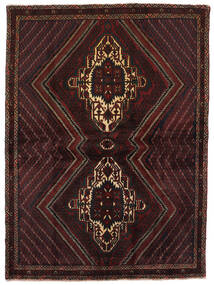132X180 絨毯 オリエンタル アフシャル Shahre Babak ブラック/茶色 (ウール, ペルシャ/イラン) Carpetvista