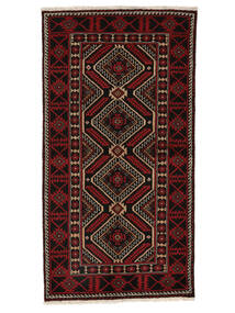 116X224 Χαλι Beluch Ανατολής Μαύρα/Σκούρο Κόκκινο (Μαλλί, Περσικά/Ιρανικά) Carpetvista