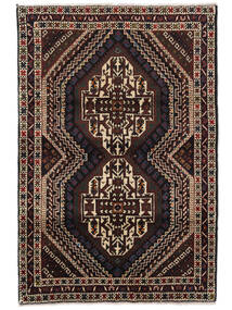 絨毯 ペルシャ アフシャル Shahre Babak 85X125 ブラック/茶色 (ウール, ペルシャ/イラン)