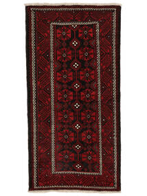  Baluch Rug 115X228 Persian Wool Black/Dark Red Small Carpetvista