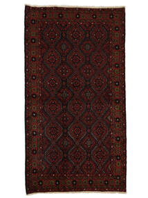 Tapete Oriental Balúchi Fine 110X198 Preto/Vermelho Escuro (Lã, Pérsia/Irão)