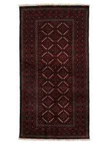 111X213 Belutsch Fine Teppich Orientalischer Schwarz/Braun (Wolle, Persien/Iran) Carpetvista