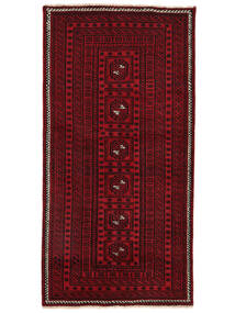 123X240 Baluch Fine Rug Oriental Black/Dark Red (Wool, Persia/Iran) Carpetvista