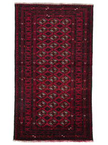 120X220 Belutsch Fine Teppich Orientalischer Schwarz/Dunkelrot (Wolle, Persien/Iran) Carpetvista