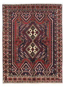 Afshar Shahre Babak Teppich 106X145 Schwarz/Dunkelrot Wolle, Persien/Iran Carpetvista
