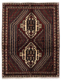 120X160 絨毯 オリエンタル アフシャル Shahre Babak ブラック/茶色 (ウール, ペルシャ/イラン) Carpetvista