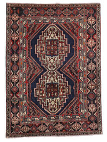  Persischer Afshar Shahre Babak Teppich 162X225 Schwarz/Dunkelrot (Wolle, Persien/Iran)
