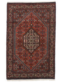 92X146 Tapete Bijar Oriental Preto/Vermelho Escuro (Lã, Pérsia/Irão) Carpetvista
