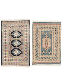 62X90 絨毯 パキスタン ブハラ 2Ply オリエンタル 茶色/ダークグレー (ウール, パキスタン) Carpetvista