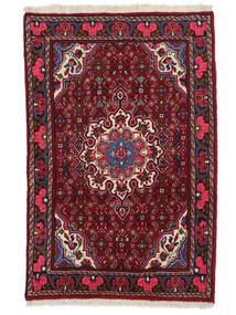 Bidjar Matot Matto 100X155 Musta/Tummanpunainen Villa, Persia/Iran Carpetvista