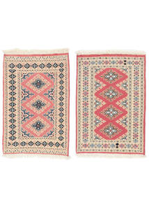 62X90 Tappeto Pakistan Bukara 2Ply Orientale Beige/Rosso (Lana, Pakistan) Carpetvista