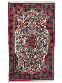 Alfombra Oriental Bidjar 110X190 Negro/Rojo Oscuro (Lana, Persia/Irán)