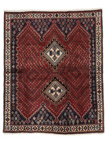 絨毯 ペルシャ アフシャル/Sirjan 167X207 ブラック/ダークレッド (ウール, ペルシャ/イラン)