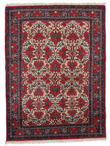 115X155 Alfombra Oriental Bidjar Negro/Rojo Oscuro (Lana, Persia/Irán) Carpetvista