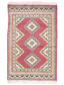 絨毯 オリエンタル パキスタン ブハラ 2Ply 65X100 ベージュ/ダークレッド (ウール, パキスタン)