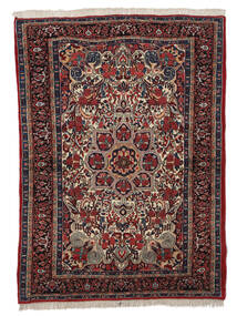 114X158 絨毯 ビジャー オリエンタル ブラック/ダークレッド (ウール, ペルシャ/イラン) Carpetvista