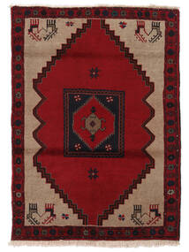 Alfombra Oriental Klardasht 104X145 Rojo Oscuro/Negro (Lana, Persia/Irán)