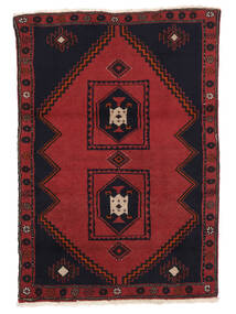 100X145 Alfombra Oriental Klardasht Negro/Rojo Oscuro (Lana, Persia/Irán) Carpetvista