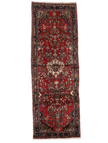  Oriental Hamadan Rug 110X312 Runner
 Black/Dark Red Wool, Persia/Iran Carpetvista