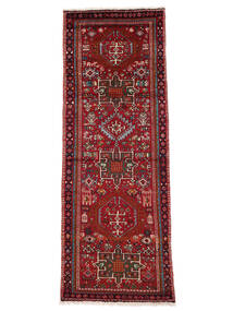 Hamadan Rug 107X290 Runner
 Dark Red/Black Wool, Persia/Iran Carpetvista