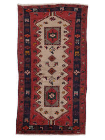 絨毯 ペルシャ クラルダシュト 116X221 ブラック/ダークレッド (ウール, ペルシャ/イラン)