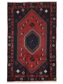 Alfombra Oriental Klardasht 150X235 Negro/Rojo Oscuro (Lana, Persia/Irán)