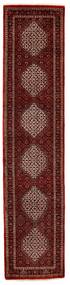 88X393 Bidjar Teppe Orientalsk Løpere Svart/Mørk Rød (Ull, Persia/Iran)