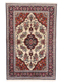 Ghom Kork/Seide Teppich 128X198 Dunkelrot/Braun Wolle, Persien/Iran Carpetvista