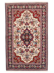 Ghom Kork/Seide Teppich 127X208 Dunkelrot/Braun Wolle, Persien/Iran Carpetvista