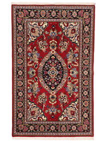 Ghom Kork/Seide Teppich 125X205 Dunkelrot/Schwarz ( Persien/Iran)