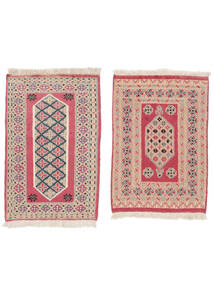  Orientalischer Pakistan Buchara 2Ply Teppich 61X96 Braun/Dunkelrot Wolle, Pakistan Carpetvista