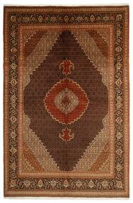  Orientalischer Täbriz 40 Mahi Teppich 204X308 Braun/Schwarz Wolle, Persien/Iran
