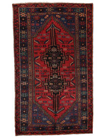絨毯 ペルシャ ザンジャン 133X227 ブラック/ダークレッド (ウール, ペルシャ/イラン)