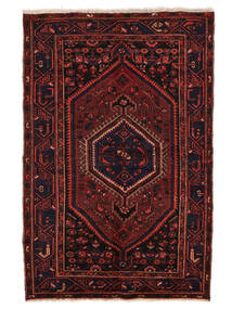 Tapis Zanjan 136X215 Noir/Rouge Foncé (Laine, Perse/Iran)