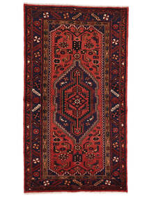 Zanjan Teppe 116X215 Svart/Mørk Rød Ull, Persia/Iran Carpetvista