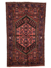  Persian Zanjan Rug 129X216 Black/Dark Red Carpetvista