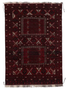  Orientalsk Afghan Khal Mohammadi Teppe 160X229 Svart/Brun Ull, Afghanistan Carpetvista