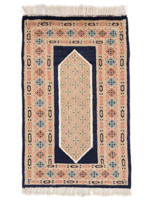 62X100 絨毯 パキスタン ブハラ 2Ply オリエンタル 茶色/オレンジ (ウール, パキスタン) Carpetvista
