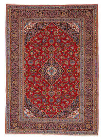 257X356 Χαλι Ανατολής Keshan Σκούρο Κόκκινο/Μαύρα Μεγαλα (Μαλλί, Περσικά/Ιρανικά) Carpetvista