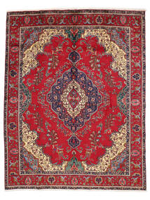  Persischer Täbriz Teppich 302X381 Dunkelrot/Schwarz Großer (Wolle, Persien/Iran)