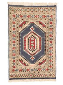  Orientalischer Pakistan Buchara 2Ply Teppich 82X122 Braun/Beige Wolle, Pakistan Carpetvista