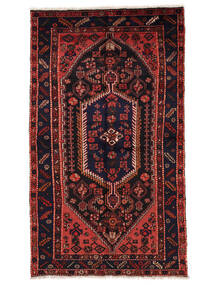 絨毯 ペルシャ ザンジャン 135X230 ブラック/ダークレッド (ウール, ペルシャ/イラン)